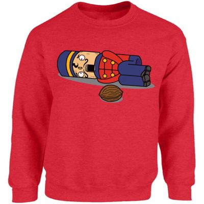 Vizor Nutcracker Sweatshirt Ugly Christmas Sweatshirt Vintage Christmas Sweater Red M