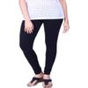 ladyline Extra Long Churidar Leggings Plain Cotton Indian Yoga Workout Pants for Women (Free Size-Dark Navy Blue) view 1