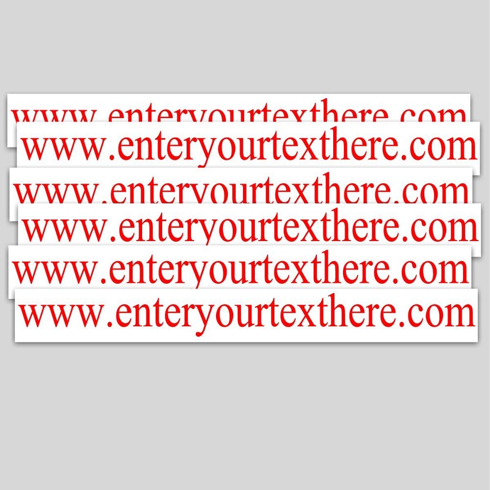 Custom Vinyl Decals with Your Text 3"x 30" Qty. 6 advertise Website Business Widow Sticker
