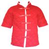 Thick Gambeson Medieval Padded Collar Short Sleeve 5 Buckle Armor ABS (59 inches, Red) view 1