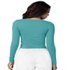 Adar Underscrubs for Women - Long Sleeve Underscrub Comfort Tee - 2900 - Aquamarine - XS view 2