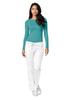 Adar Underscrubs for Women - Long Sleeve Underscrub Comfort Tee - 2900 - Aquamarine - 3X view 4