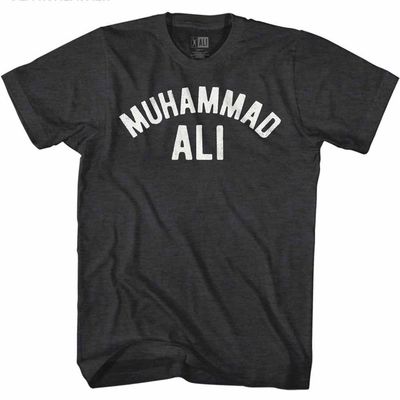 Muhammad Ali 60s Goat Greatest Boxer Black Heather Adult T-Shirt Tee