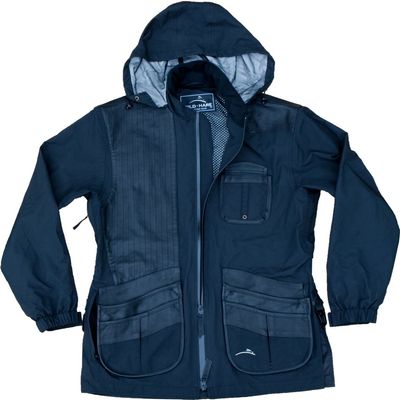 Wild Hare Shooting Gear Hydro-Elite Waterproof Shooting Jacket - Black with Black Leather (5XL, Right)
