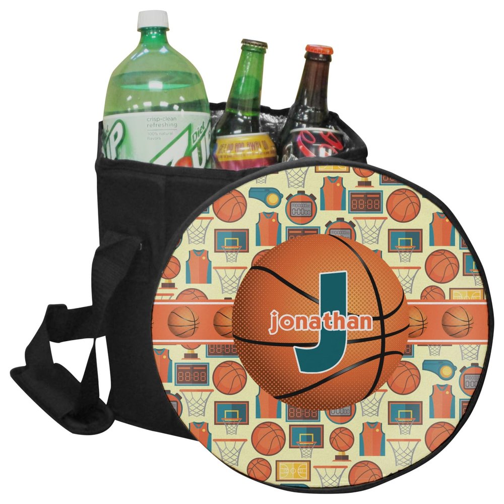 YouCustomizeIt Personalized Basketball Collapsible Cooler & Seat