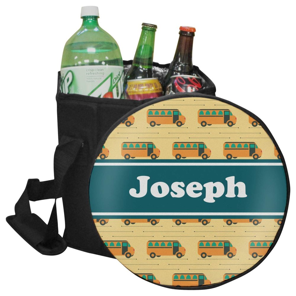 YouCustomizeIt Personalized School Bus Collapsible Cooler & Seat