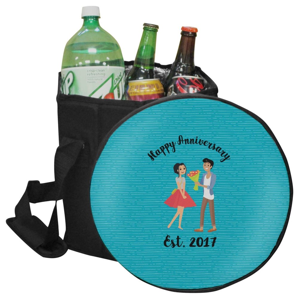 YouCustomizeIt Personalized Happy Anniversary Collapsible Cooler & Seat