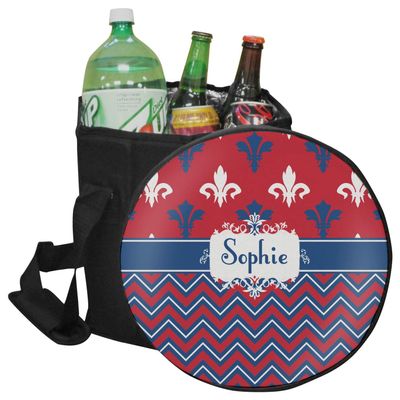YouCustomizeIt Personalized Patriotic Fleur de Lis Collapsible Cooler & Seat