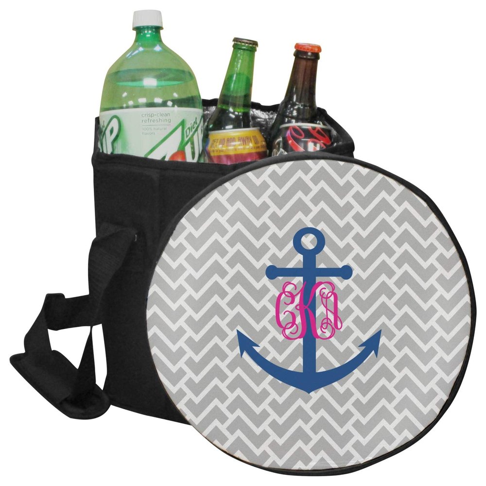 YouCustomizeIt Personalized Monogram Anchor Collapsible Cooler & Seat