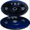 Premium Quality Virgin Pure Rubber Bumper Plate 170lb. set consists of (2) each (15lb, 25lb & 45lb) without any steel plates inside. view 3