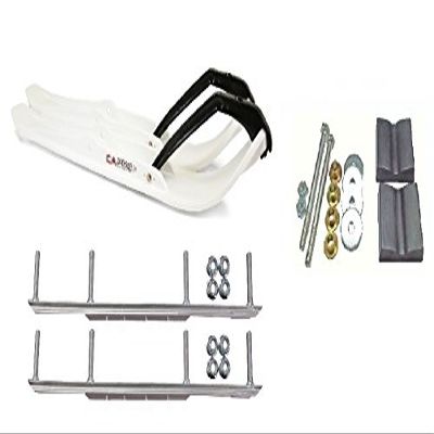 C&A Pro White XPT Snowmobile Skis w/ 7.5" Shaper Bars Complete Kit Arctic Cat 2012+ Viper 2014+ Except 2016 Procross