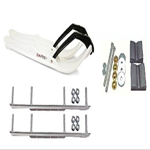 C&A Pro White XPT Snowmobile Skis w/ 7.5" Shaper Bars Complete Kit Arctic Cat 2012+ Viper 2014+ Except 2016 Procross