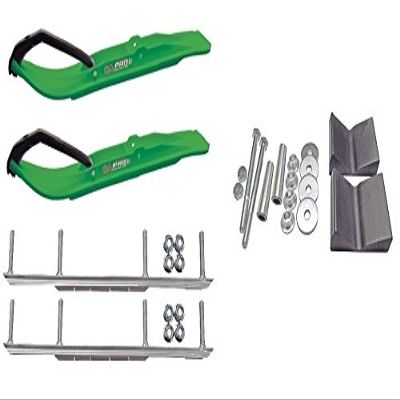C&A Pro Green XT Snowmobile Skis w/ 7.5" Shaper Bars Complete Kit Arctic Cat 2016+ Procross & Proclimb M Series