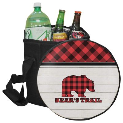 YouCustomizeIt Personalized Lumberjack Plaid Collapsible Cooler & Seat