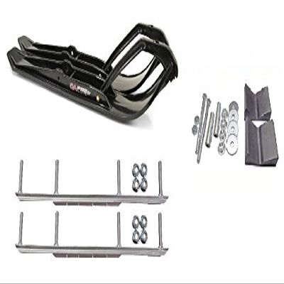 C&A Pro Black XPT Snowmobile Skis w/ 7.5" Shaper Bars Complete Kit Arctic Cat 2016+ Procross & Proclimb M Series