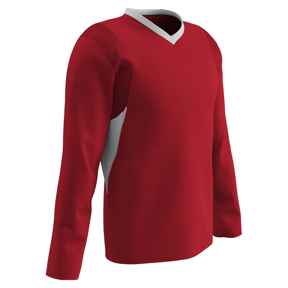 Champro Key Shooter Active Jersey Polyester Shirt, Youth Large, Scarlet, White Inset
