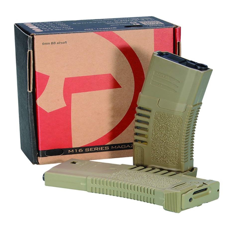 Umarex Amoeba AM4 6mm BB Airsoft Gun Magazines (Pack of 5), Dark Earth Brown, Hi-Cap (250 Rounds)