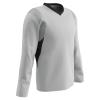 Champro Men's Standard Key Shooter Active Jersey Polyester Basketball Warmup Shirt, White, Black Inset, Adult Medium view 1