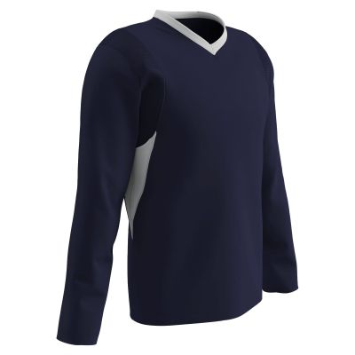 Champro Key Shooter Active Jersey Polyester Shirt, Youth Large, Navy, White Inset