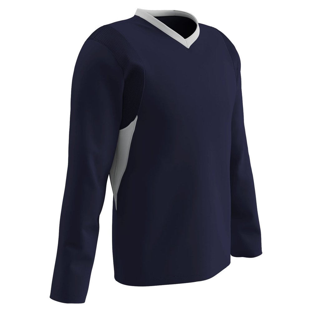 Champro Key Shooter Active Jersey Polyester Shirt, Youth Large, Navy, White Inset