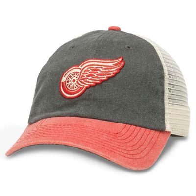 AMERICAN NEEDLE Hanover Officially Licensed NHL Team Mesh Hat, Detroit Red Wings, Ivory/Black/Red (43352A-DRW)
