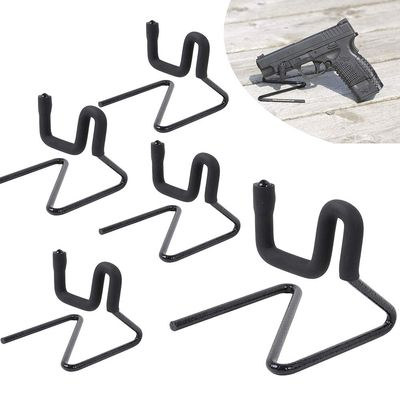 Hold Up Displays - Single Pistol Holder for Gun Safe, Work Bench, Display Case or Table Top- Made in The USA (5 Pack)
