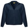 Solid Zip-Up Drop Shoulder High Neck Sweatshirt Jacket Navy S view 1