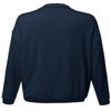 Solid Zip-Up Drop Shoulder High Neck Sweatshirt Jacket Navy S view 2