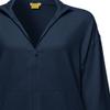 Solid Zip-Up Drop Shoulder High Neck Sweatshirt Jacket Navy S view 3