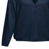 Solid Zip-Up Drop Shoulder High Neck Sweatshirt Jacket Navy S view 4