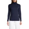 Lands' End Womens Long Sleeve Shaped LWCM Turtleneck Radiant Navy Petite X-Small view 1