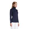Lands' End Womens Long Sleeve Shaped LWCM Turtleneck Radiant Navy Petite X-Small view 4