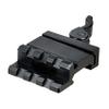 360 Tactical Quick Detachable Base Mount with Lever Lock System Easy Removal Metal Black Accessories Single Rail 3-Slot Angle 45 Degree Off-Set Mount view 1