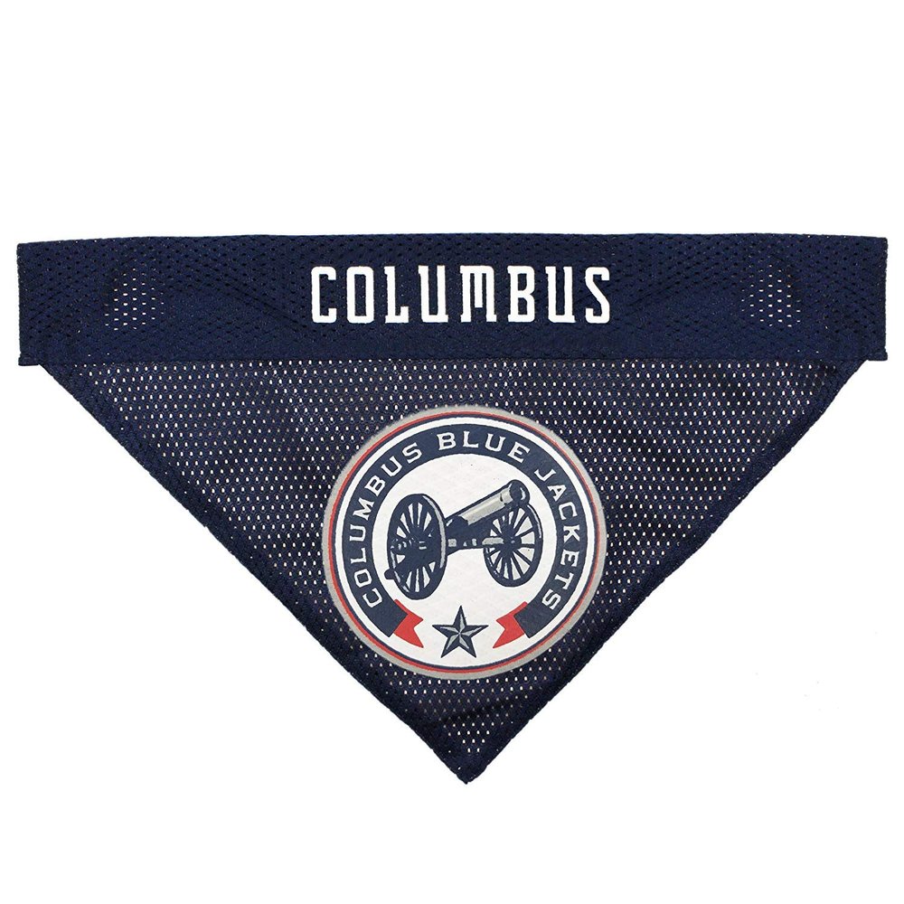 NHL Columbus Blue Jackets Bandana for Dogs & Cats, Large/X-Large. - Cute & Stylish Bandana! The Perfect Hockey Fan Scarf Bandana, Great for Birthdays Or Any Party!