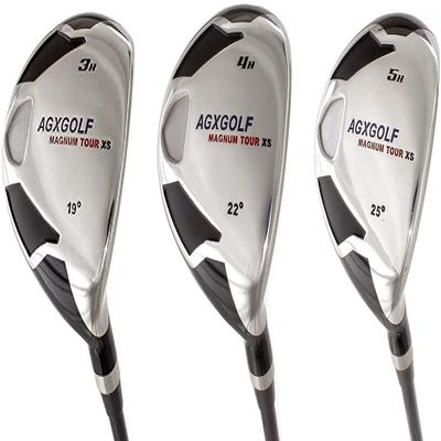 AGXGOLF Men's Cadet Length (-1inch) Magnum XS #3, 4 & 5 Hybrid Utility Irons Set w/Graphite Shafts + Covers Right Hand; Built in The USA