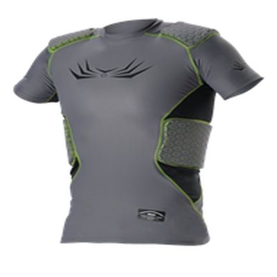 Alleson Adult Upper Body Integrated Protector Charcoal, Lime M BSIPT BSIPT-CHLI-M