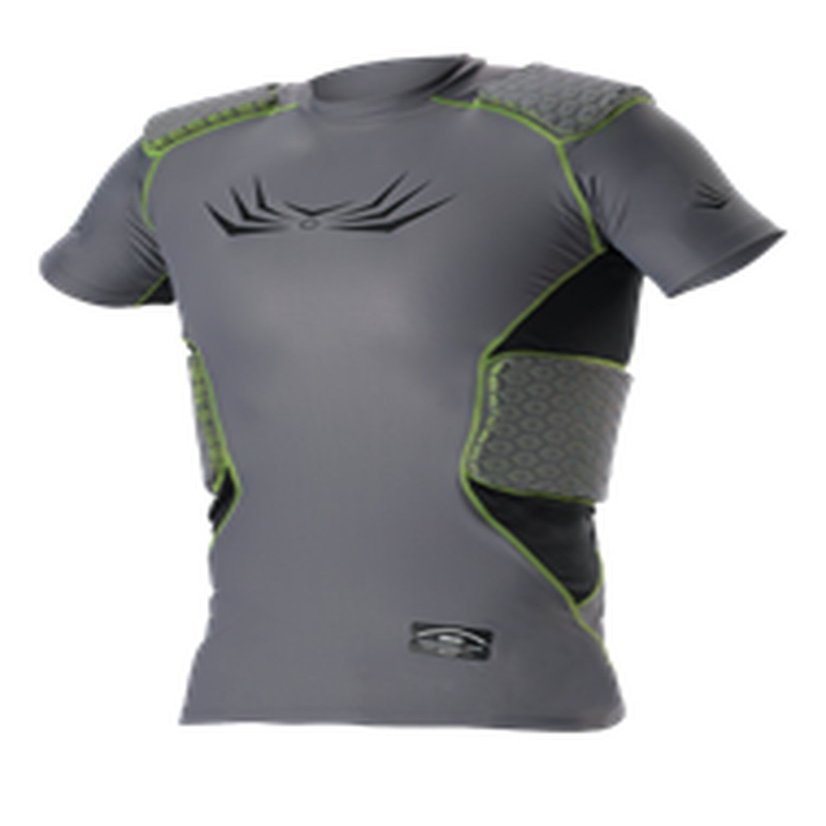 Alleson Adult Upper Body Integrated Protector Charcoal, Lime M BSIPT BSIPT-CHLI-M