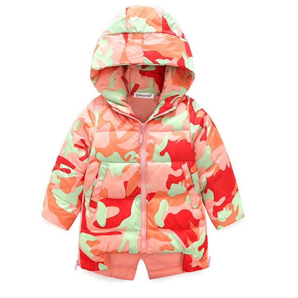Winter Coat for Baby Girl Winter Christmas Jackets Winter Coat for Baby Boy (7, Pretty Orange Camouflage)