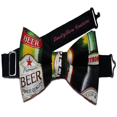 EmilyRose Couture Men's Special Prints Bow Ties (Group 2 of 2) (Adult-12 year olds or older, Beer! Daddy's Juice)