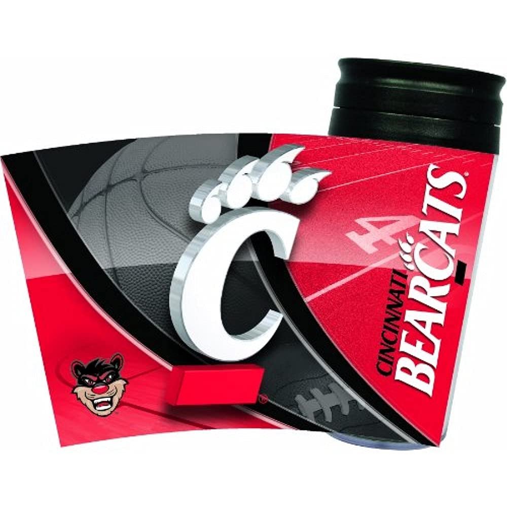 Boelter Brands NCAA Cincinnati Bearcats 14 Ounce Travel TumblerFull Wrap, Team Color, 14 Ounce