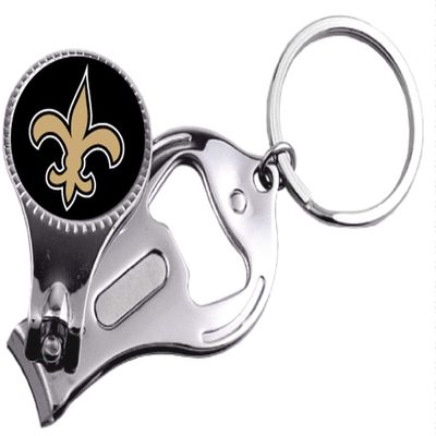 Aminco NFL New Orleans Saints Multi-Function Keychain, Includes: Nail Clipper, Nail File and Bottle Opener