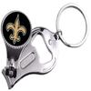 Aminco NFL New Orleans Saints Multi-Function Keychain, Includes: Nail Clipper, Nail File and Bottle Opener