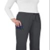 KOI Basics Women's Holly Cargo Scrub Pants, 8 Pockets, Drawstring Waist Charcoal Medium Tall view 3