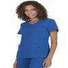 KOI Basics Katie Women's 4-Pocket Mock-Wrap Scrub Top Royal Blue XX-Small view 1
