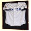 sfDisplay.com,LLC. Sports Jersey Display Case Select Your Size 98% UV Lockable 3 Sizes to Choose Uniform Jacket Frame (Cherry Wood Finish, X-Large Jersey=38x29x3) view 2