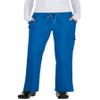 KOI Basics Women's Holly Cargo Scrub Pants, 8 Pockets, Drawstring Waist Royal Blue X-Large Tall view 1