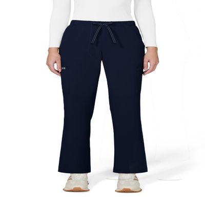 KOI Basics Women's Holly Cargo Scrub Pants, 8 Pockets, Drawstring Waist Navy XX-Small