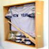 sfDisplay.com,LLC. Sports Jersey Display Case Select Your Size 98% UV Lockable 3 Sizes to Choose Uniform Jacket Frame (Oak Wood Finish, Extra Deep Jersey=38x29x4.75) view 3