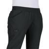 KOI Basics Laurie Women's 6-Pocket Yoga-Style Scrub Pants Black Large Tall view 3