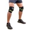 Fitness Mad Unisex's Weight Lifting Support Knee Wraps, Green/Black, 167 cm Long view 2